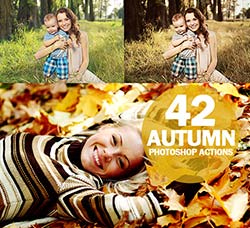 PS动作－42个秋季色调：42 Autumn Photoshop Actions
